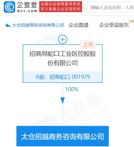 招商蛇口成立商务咨询公司,持股100